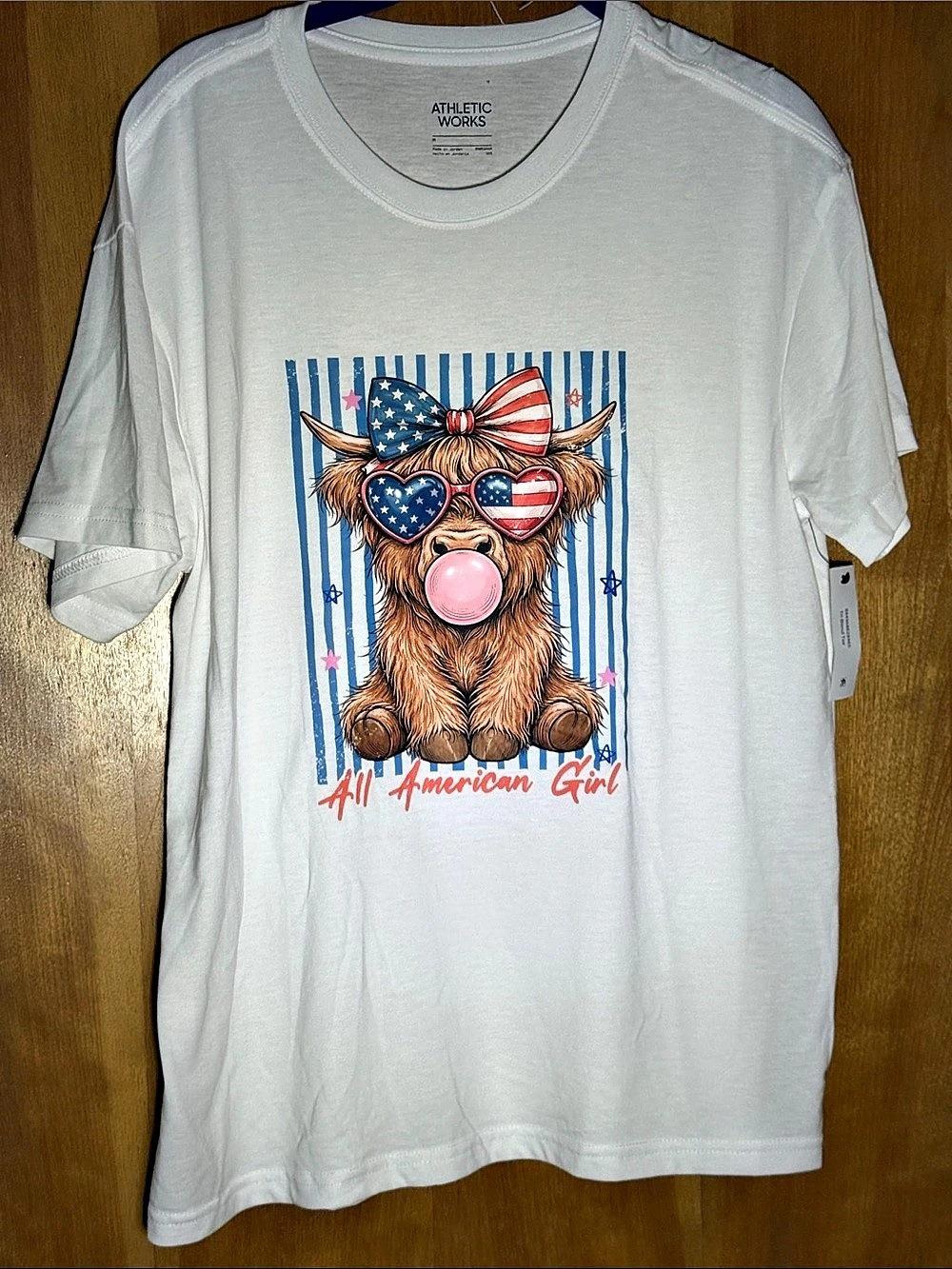 Athletic Works American Girl Graphic Tee Size Medium Like New